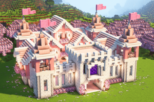 Minecraft Cherry Castle build