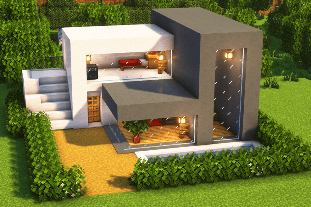 Minecraft Simple Modern House build