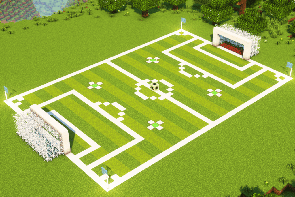 Minecraft Soccer Field build