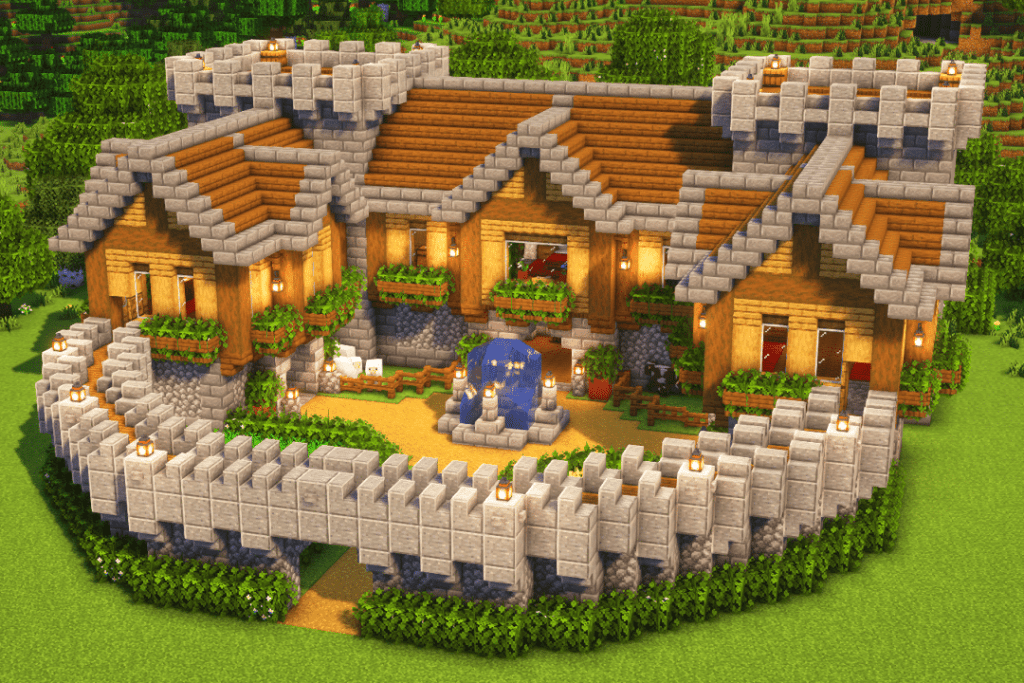 Minecraft Survival Fort build