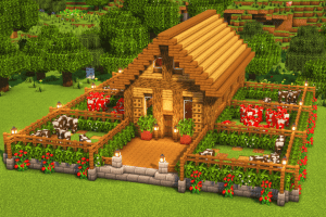Minecraft Cow Corral build