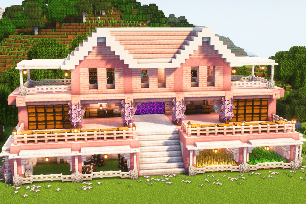 Minecraft Ultimate Cherry Survival House build